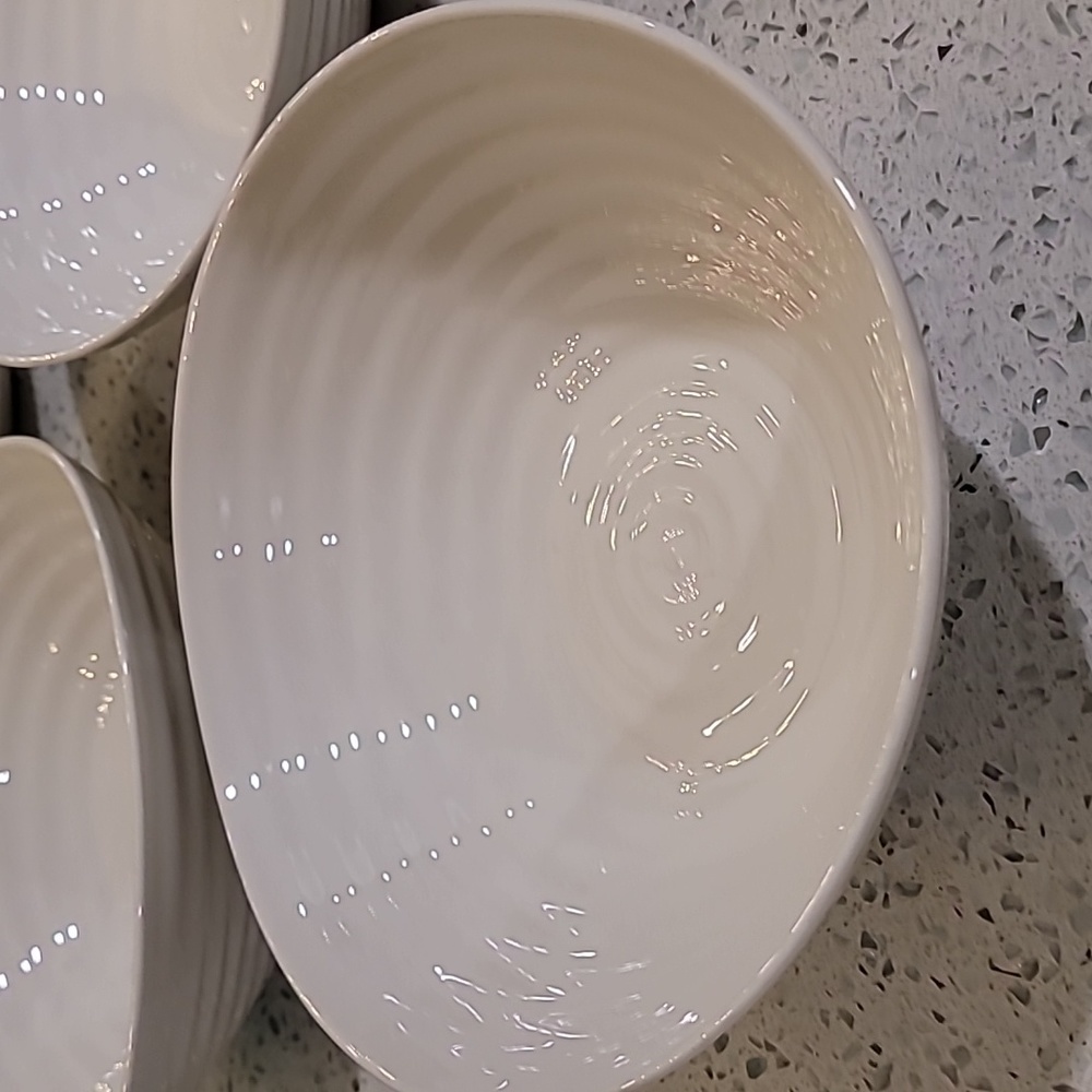 Portmeirion Sophie Conran soup bowls (4) white . - Picture 2 of 6